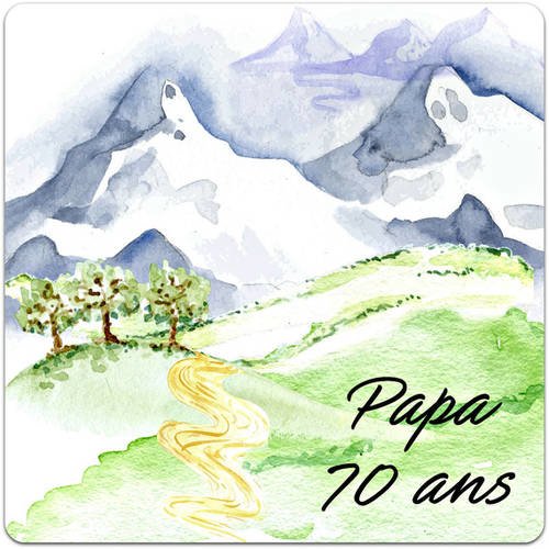 Carte Double Anniversaire Montagnes A Personnaliser Personnalisable 15cm X 15cm Un Grand Marche