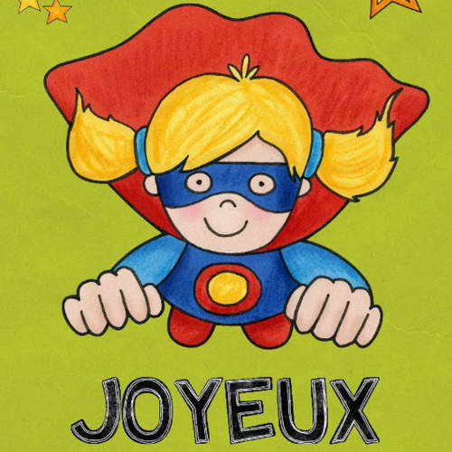 Carte Double Anniversaire Super Heroine A Personnaliser 21cm X 15cm Un Grand Marche