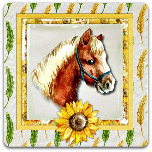 Carte Double Faite Main Bon Anniversaire Poney Pony 15cm X 15 Cm Avec Enveloppe Card Bubble Un Grand Marche