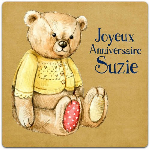 Carte Double Joyeux Anniversaire A Personnaliser Creation Originale Fait Main 15cm X 15cm Un Grand Marche