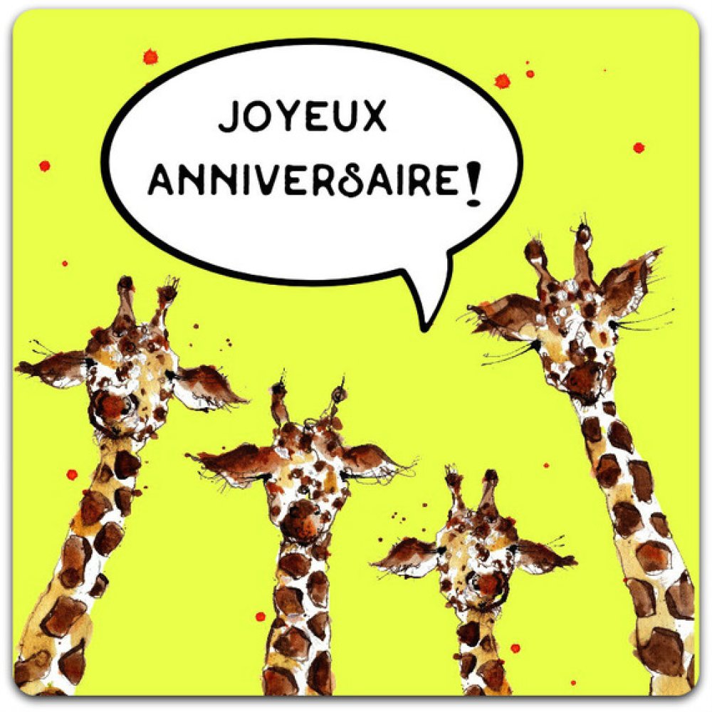 Carte Double Faite Main Joyeux Anniversaire 15cm X 15cm Avec Enveloppe Card Bubble Un Grand Marche