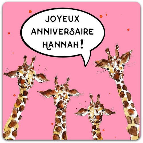 Carte Double Joyeux Anniversaire A Personnaliser Creation Originale Fait Main 15cm X 15cm Un Grand Marche