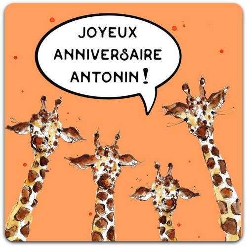 Carte Double Joyeux Anniversaire A Personnaliser Creation Originale Fait Main 15cm X 15cm Un Grand Marche