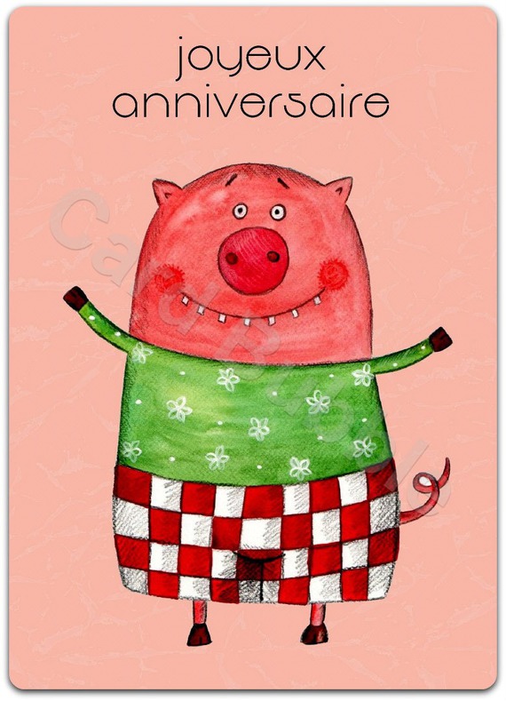 Carte Double Joyeux Anniversaire 17 5cm X 12 5cm Un Grand Marche