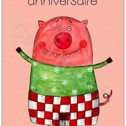 Carte Double Joyeux Anniversaire 17 5cm X 12 5cm Un Grand Marche