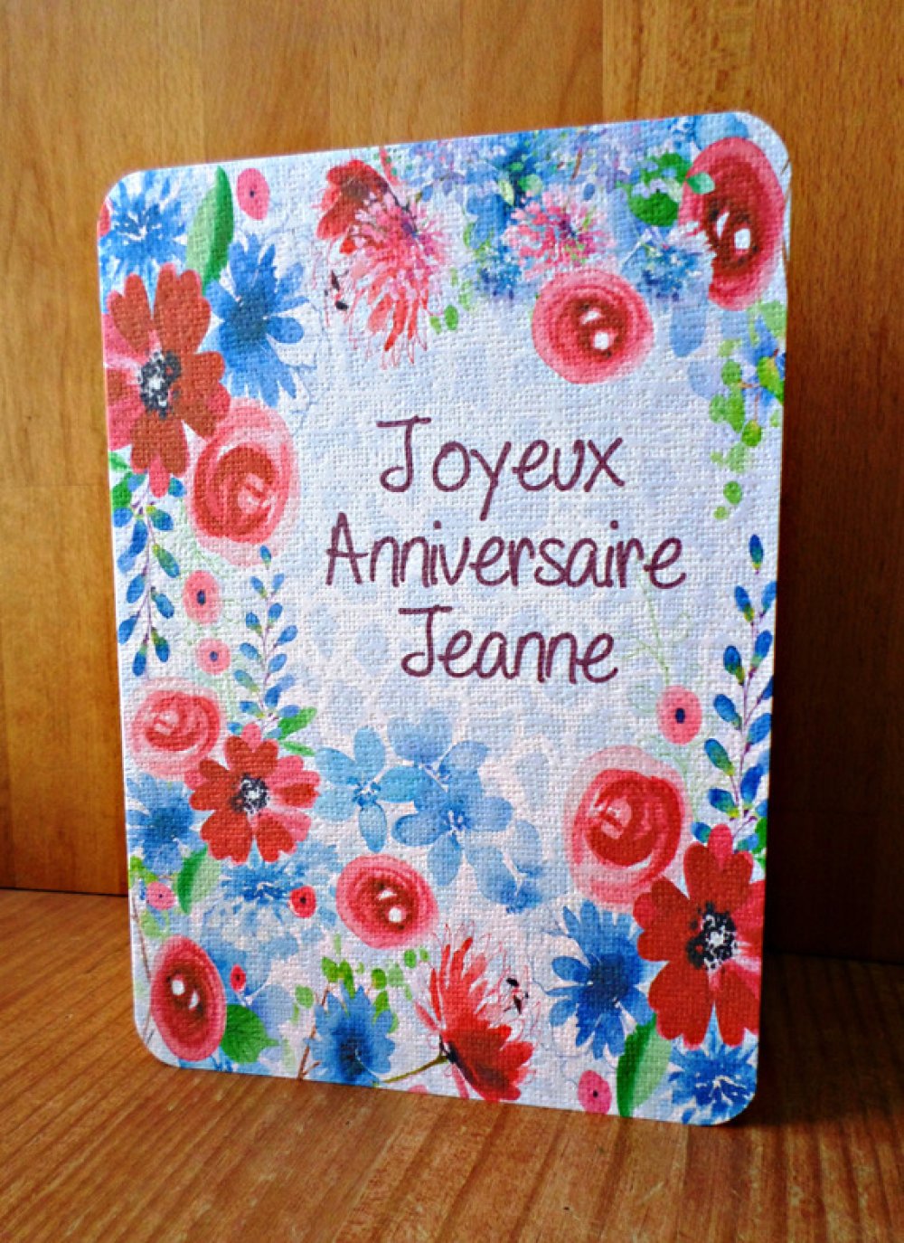 Carte Double Anniversaire A Personnaliser Fleurs 15cm X 21cm Un Grand Marche