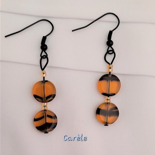 Boucles d'oreilles "écaille de tortue"