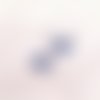 Boucles d'oreilles blandine en argent 925 massif et perle swarovski bleue