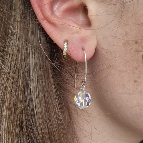 Boucles d'oreilles argent 925 et cristal swarovski