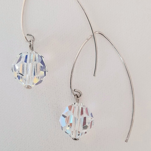 Boucles d'oreilles argent 925 et cristal swarovski