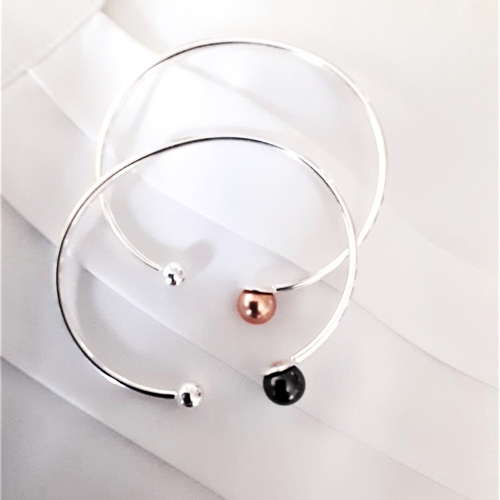 Bracelet argent 925 massif perle swarovski