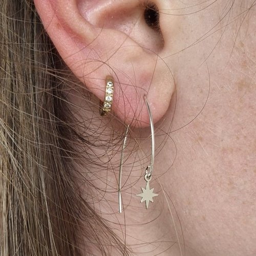 Boucles d'oreilles ma petite étoile du nord en argent