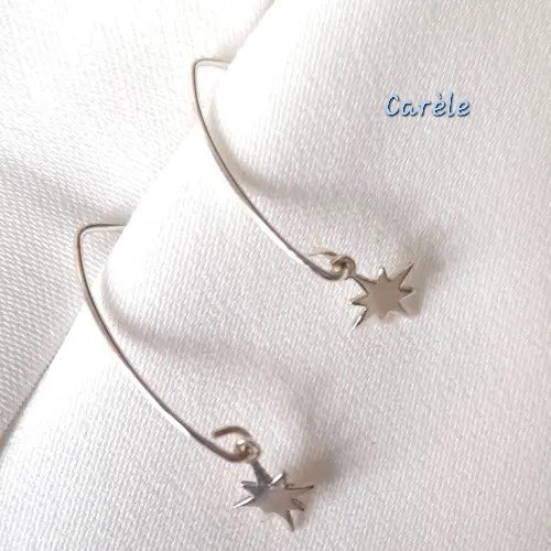 Boucles d'oreilles ma petite étoile toute en argent