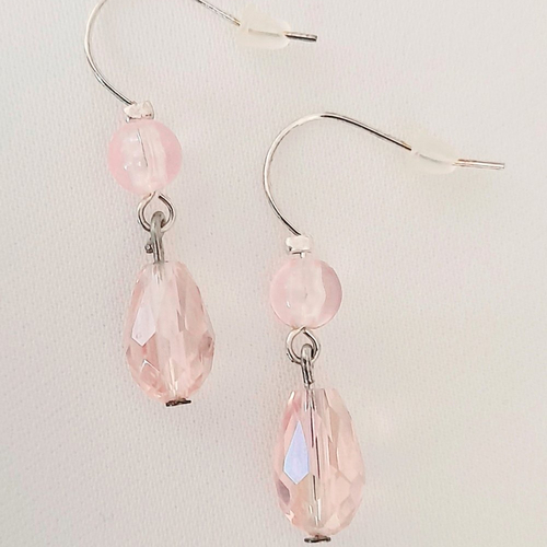 Boucles d'oreilles roses