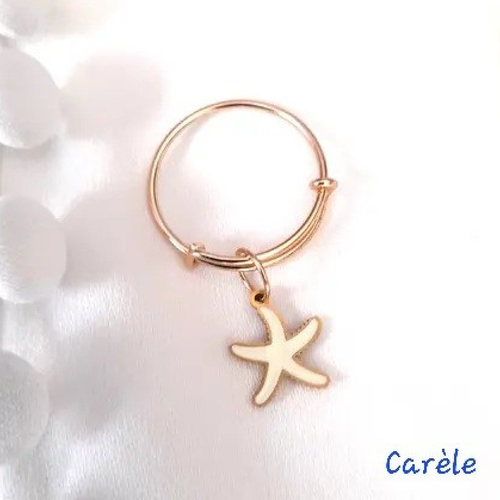 Bague en or laminé 14 carats et son étoile de mer
