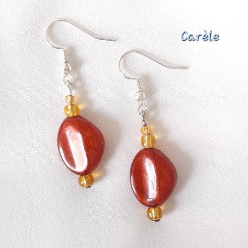 Boucles d'oreilles couleur d'automne