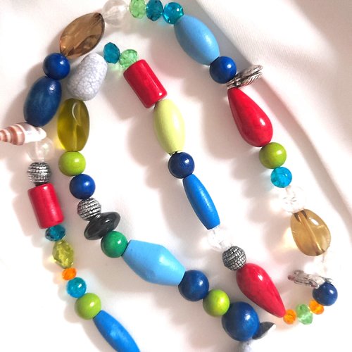 Collier femme multicolore
