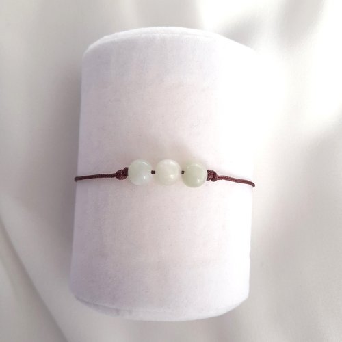 Bracelt perles en agate vert clair