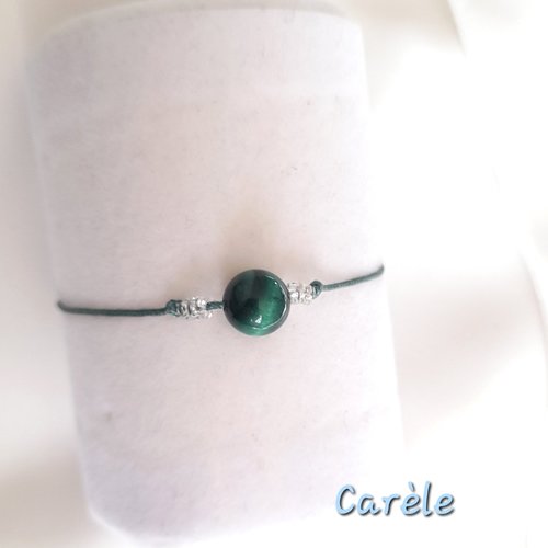 Bracelet perle de malachite