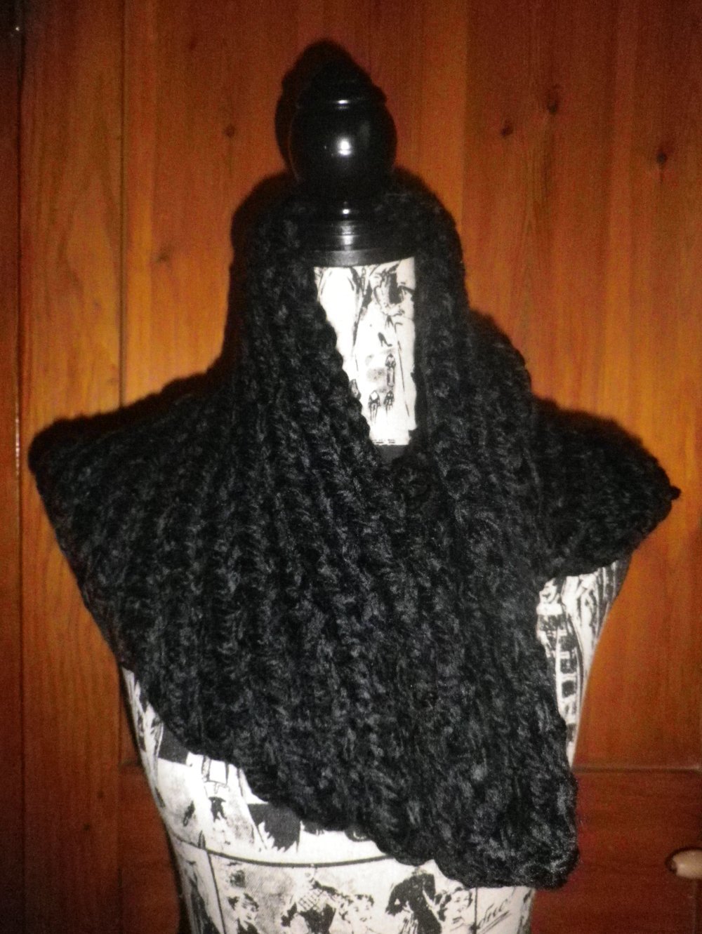 Snood - tour de cou femme gris mélangés en laine acrylique taille unique -  tricot : accessoires-femme par lydie-creativ