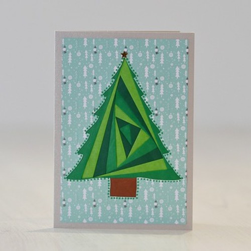 Carte De Voeux Sapin En Pliage Iris Folding Pour Noel Un Grand Marche