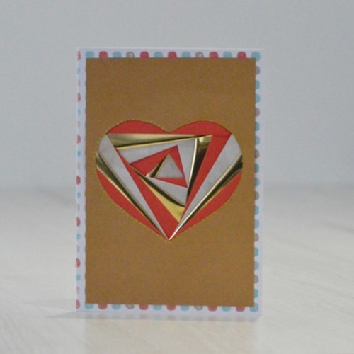 Carte Coeur En Pliage Iris Folding Pour Saint Valentin Fete Des Meres Mariage Un Grand Marche