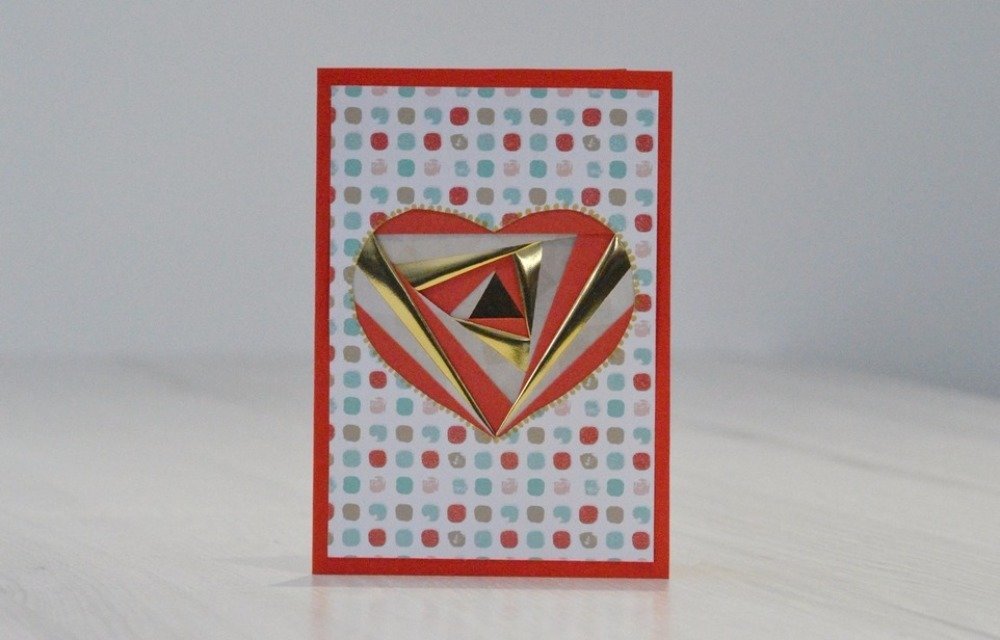 Carte Coeur En Pliage Iris Folding Pour Saint Valentin Fete Des Meres Mariage Un Grand Marche