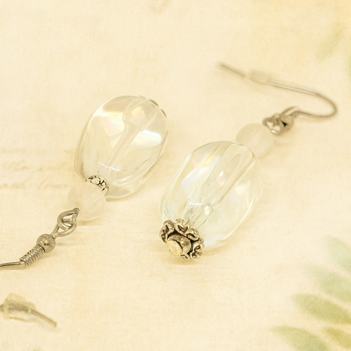 Boucles d'oreilles transparente effet bulle de savon