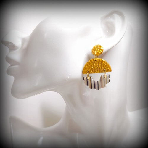 Boucles d'oreilles "nuageline"