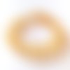 6 perles pierres citrine jaune orangée, 8 mm