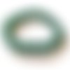 5 perles pierres onyx vert, 8 mm