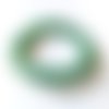 8 perles rondelles pierres jade verte et blanche à facette, 8x4 mm