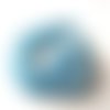 6 perles pierres aigue marine bleu, 8 mm