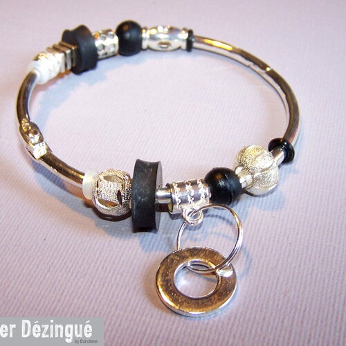 Bracelet acier dézingué bangle réf : br-ar-001