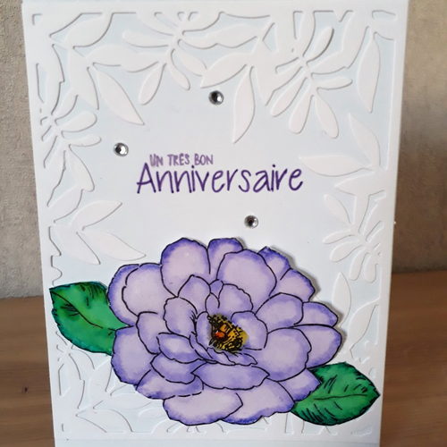 Carte D Anniversaire Fleur Violette Un Grand Marche