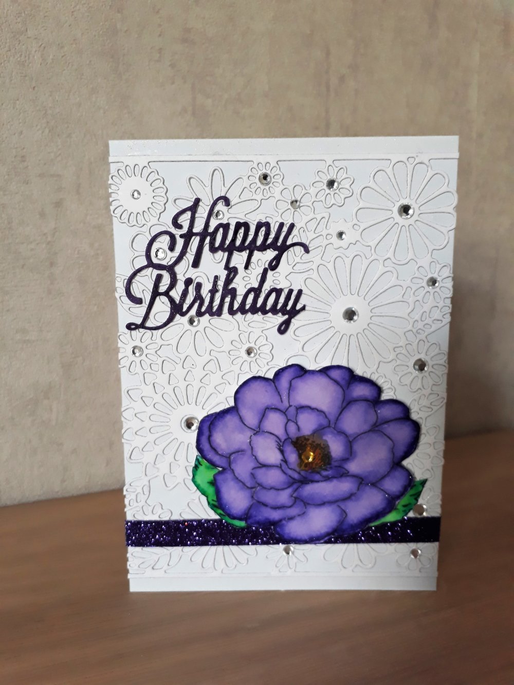 Carte D Anniversaire Fleur Violette Un Grand Marche