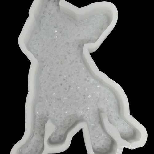 Moule silicone chien - effet druzy