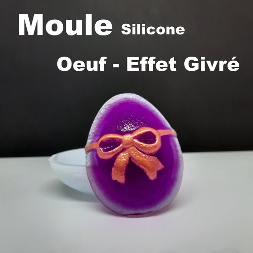 Moule silicone oeuf - effet givré