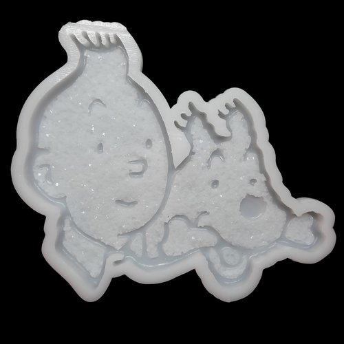 Moule tintin et milou - effet druzy