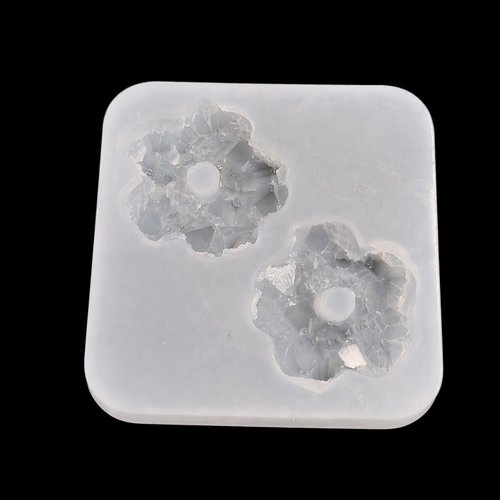 Moule duo fleurs druzy