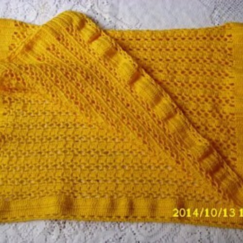 Couverture Pour Landau Ou Couffin Au Crochet De 58x80cm Fait Main Un Grand Marche