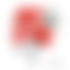 Cassoliv coupon fleur coquelicot en velours ras 322g/m2