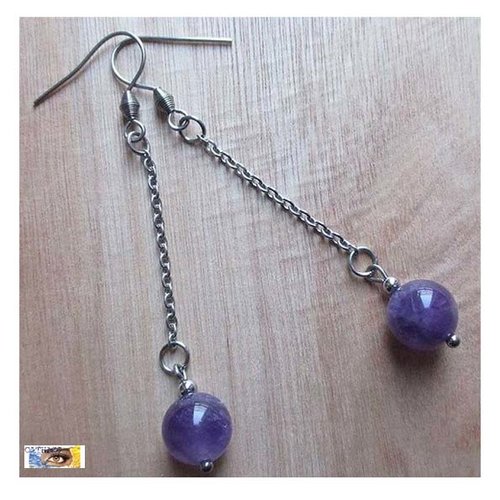 Bracelet améthyste, "paix-plénitude", bracelet lithothérapie, pierre naturelle, perles, améthyste