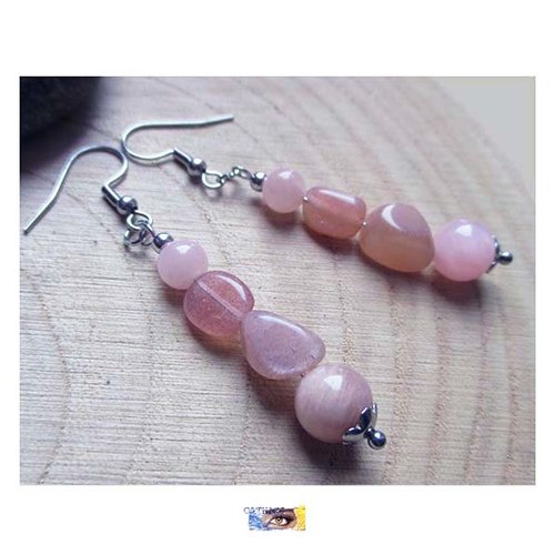 Bracelet "joie de vivre-chaleur-energie" pierre de soleil, perles naturelles, pierre, bracelet lithothérapie