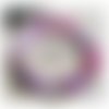 Bracelet violet/parme/rose/blanc - perles howlite, nacre et heishi (pâte polymère) - acier inoxydable, bracelet femme fantaisie