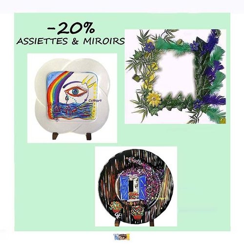 Assiettes & miroirs  - 20%