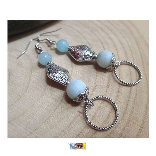 B.o. ethnique amazonite - métal argent