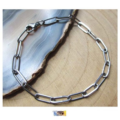 Bracelet chainette gourmette acier inoxydable