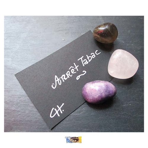 Pack -"arrêt tabac" - améthyste, cristal de roche, quartz fumé