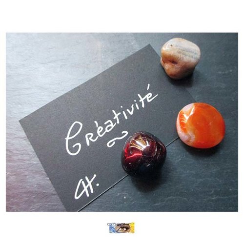 Pack - "créativité" grenat, labradorite, cornaline